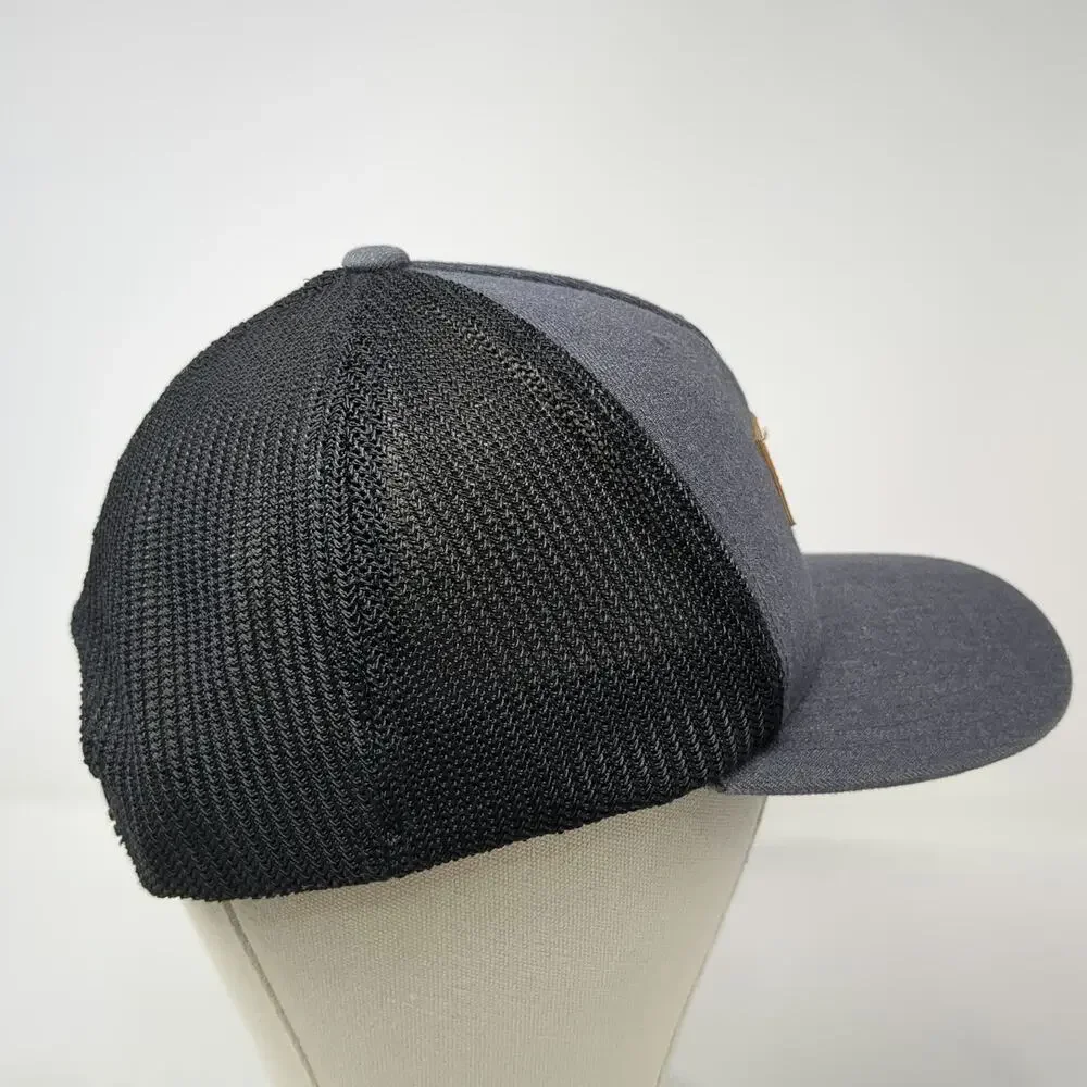 Caterpillar Trucker Hat Gray Black One Size Mesh Back Flexfit Snapback Workwear